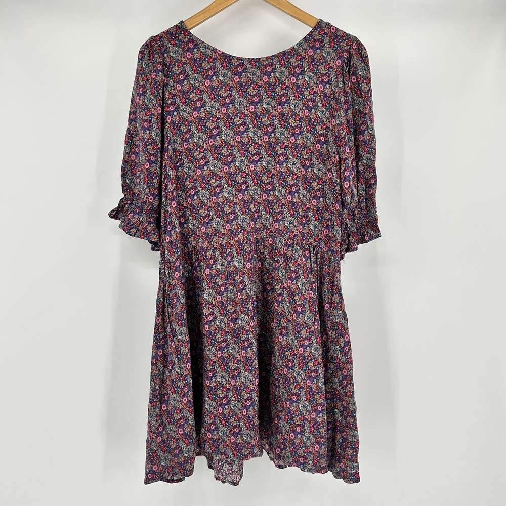 Natural Life Country Cowgirl Mini Dress Womens XS/S Western Boho Microfloral